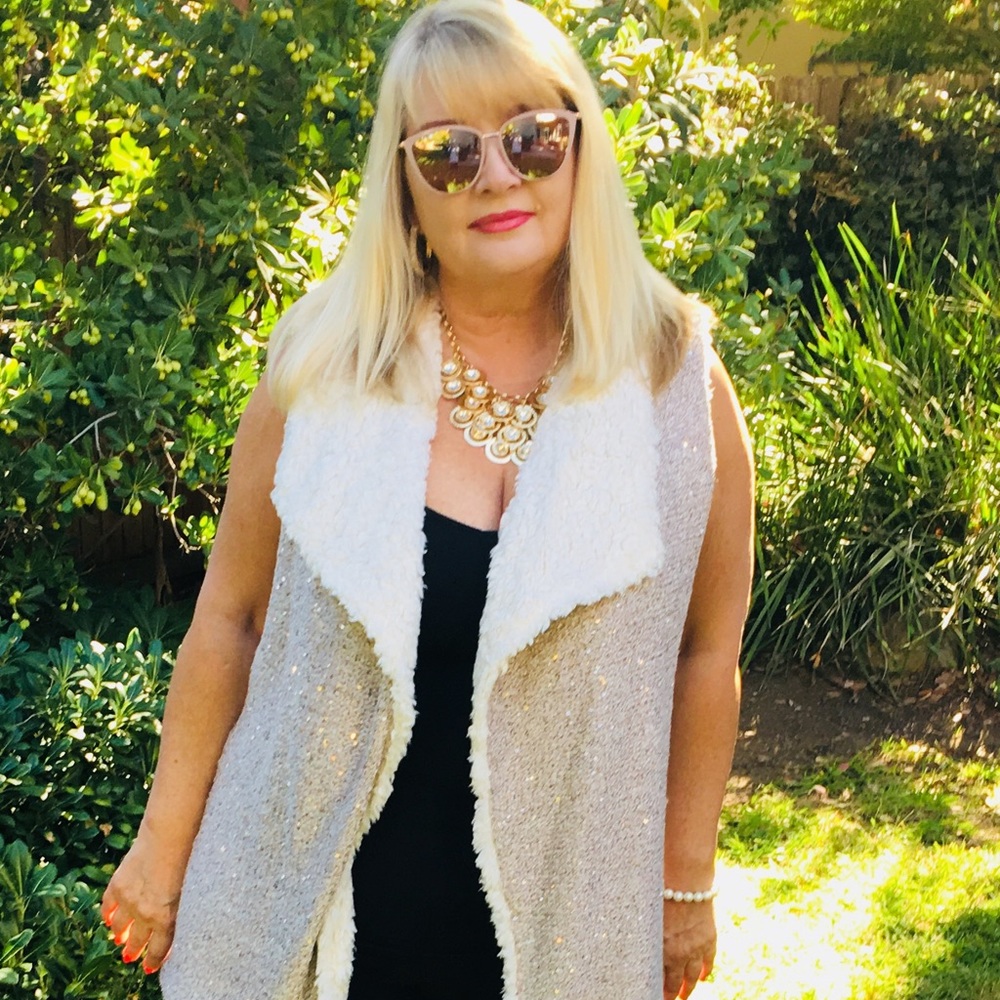 Sequined sweater vest by Oliver
